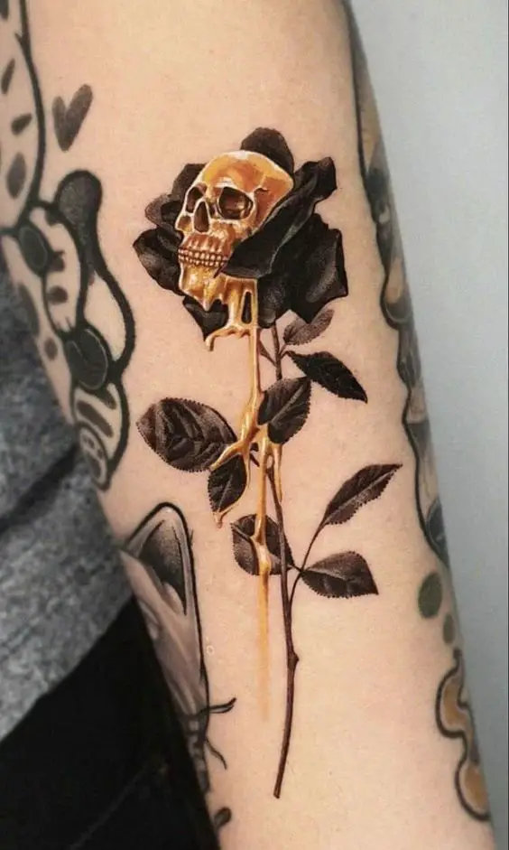 Gold Skull tattoo