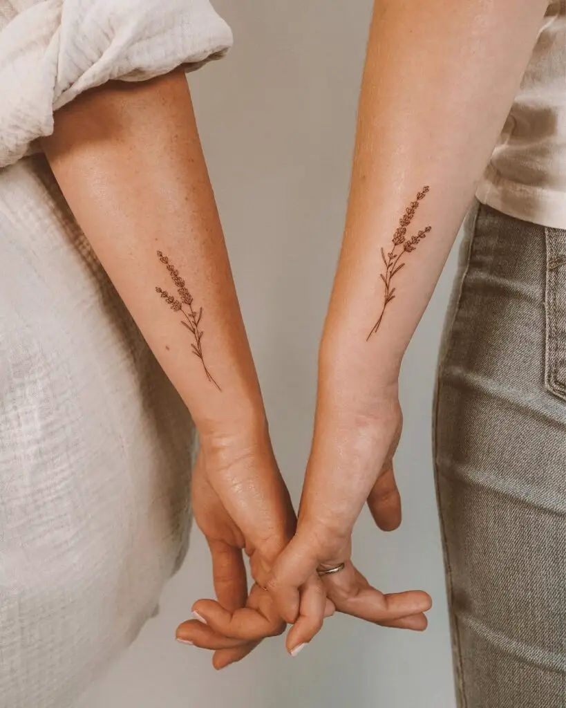 Matching lavender tattoos - Tattoo Strategies