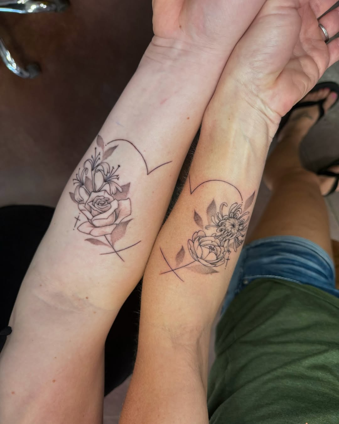 Split Floral Heart Tattoos - Tattoo Strategies